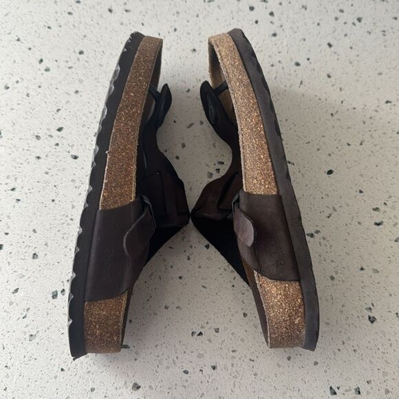 Betula by Birkenstock Gizeh EU37 / US 7 Brown Leather Thong T Strap Sandals GUC - Picture 4 of 10